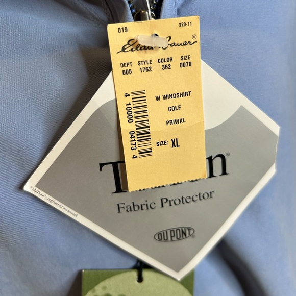 Eddie Bauer Golf Blue Quarter-Zip Pullover Windshirt Women's Size XL NWT - Picture 11 of 13